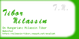 tibor milassin business card